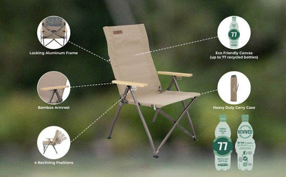 OZtrail Cape Series Recliner Chair Tan