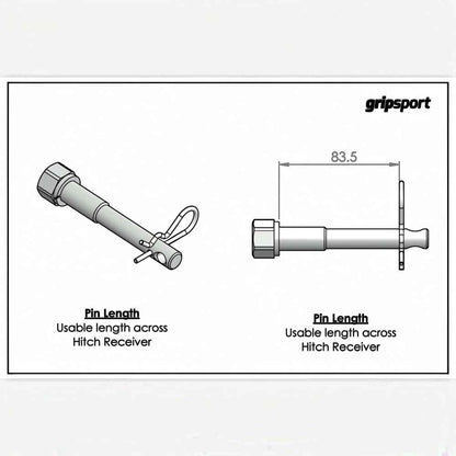 Gripsport Bike Rack Hitch Stabiliser (Anti Rattle - Anti Theft)
