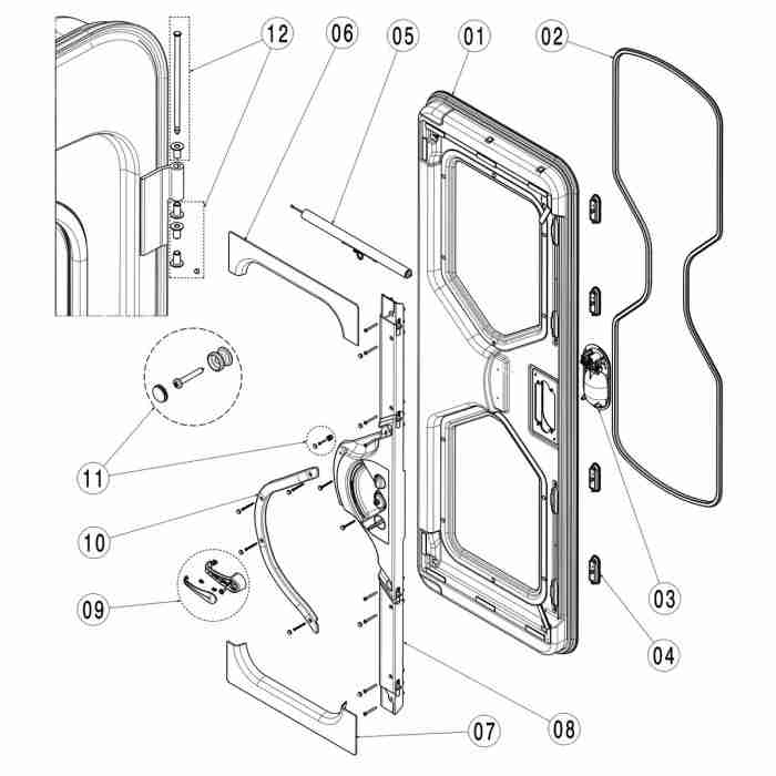 Dometic Cara-D Door Outer Lock Left Hand
