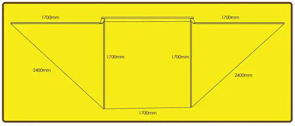 Eezi-Awn Dragonfly Mini 180 Awning 1.9M Freestanding Left Side Mount Grey - Black Friday Sale - Everything Caravans