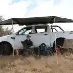 Eezi-Awn Dragonfly Mini 180 Awning 1.9M Freestanding Left Side Mount Grey - Black Friday Sale - Everything Caravans