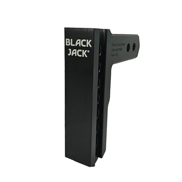 Everything Caravans Black Jack Centuria 150mm black aluminium adjustable hitch shank for towing setups