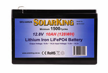 10Ah Solarking Lithium Battery 12.8 volt with Bms Direct Replacement for Agm ...