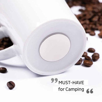 Porcelain Magnetic Handle Cups - Pads in BLACK - by Silwy