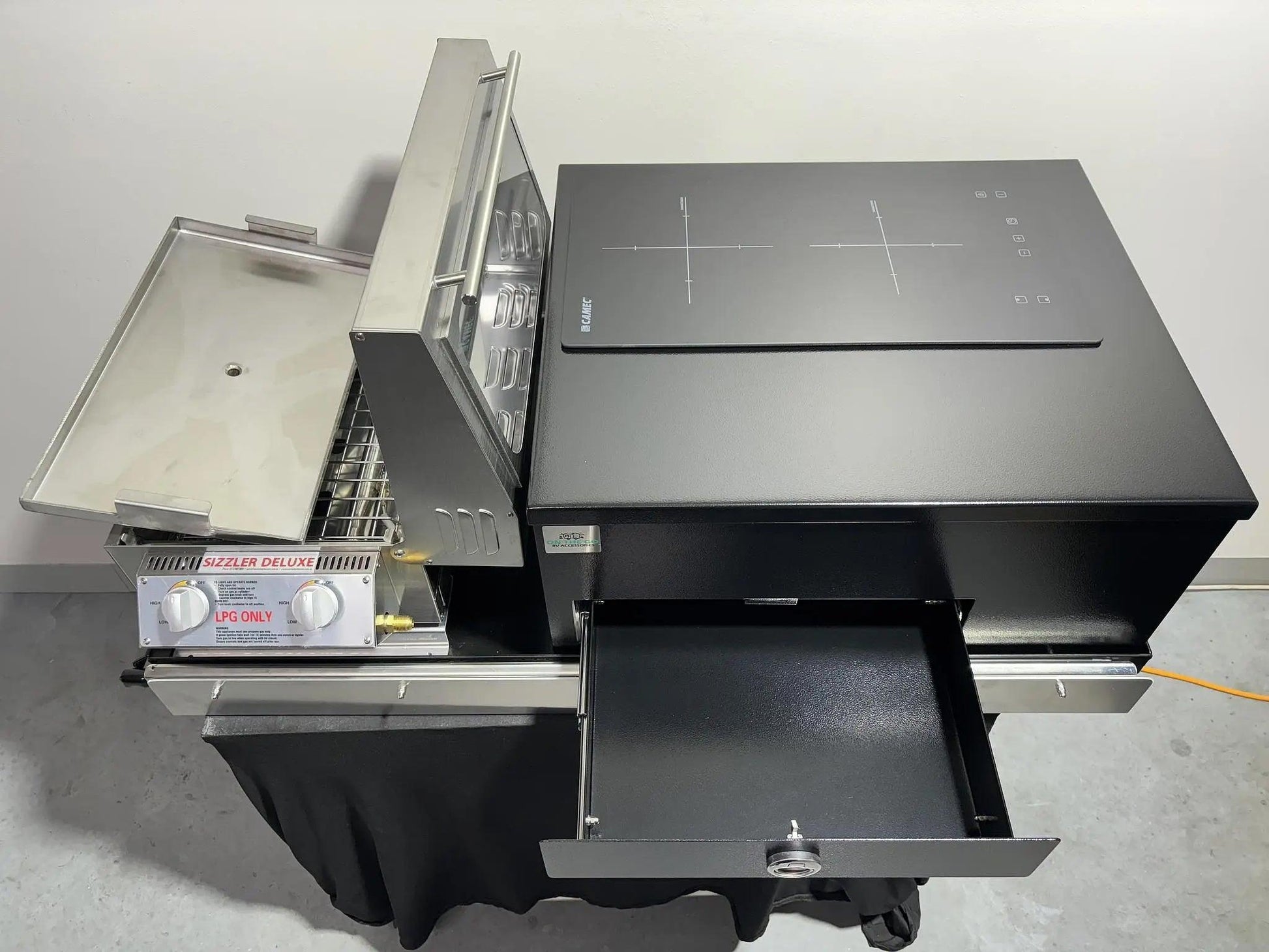 Slide Out Induction Cooktop 600mm Kit to fit onto Draw Slide - Everything Caravans