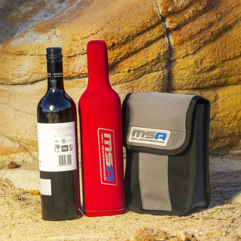 MSA 4X4 Wine Bottle Tubes with Canvas Storage Bag