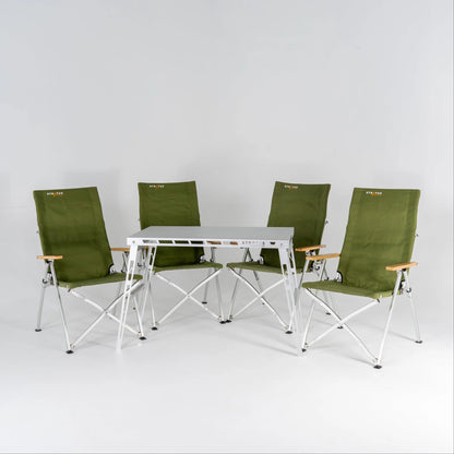 Stratus Outdoor Table and Chair Bundle for 4 in Forest - Everything Caravans