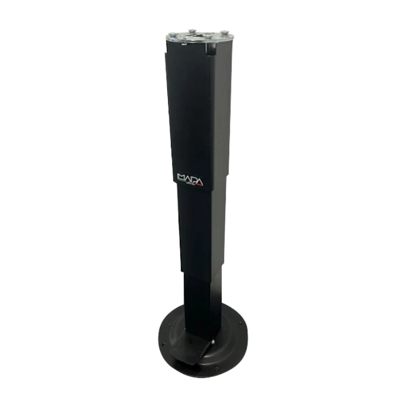 Nuova MAPA Black Adjustible Height SQUARE Table Leg with Turn Table and Slide