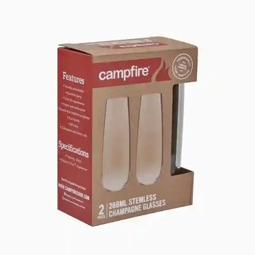 Campfire Tritan Stemless Champagne 266ml 2 Pack