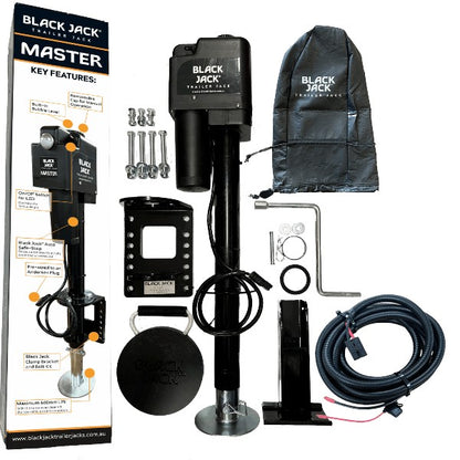 Black Jack Electric Trailer Jack – Master - with Wiring Harness
