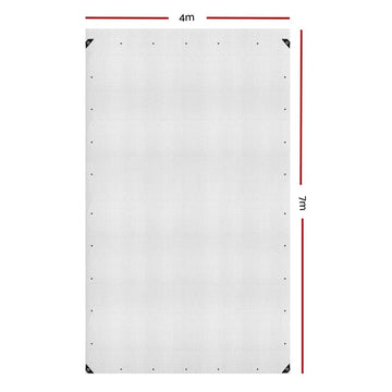 4Mx7M Tarp Camping Tarps Poly Tarpaulin Heavy Duty Cover 135Gsm Clear