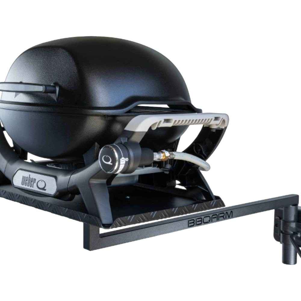BBQARM KIT 650mm Black Large Tray Aluminium 60mm Drawbars for Caravan or Trailer
