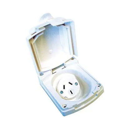 Clipsal External 240 volt Power Outlet White - 10 amp