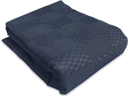 Caravan Annex Mat and Pegs 2.5M x 4.5M Foam Mesh Breathable and Anti Slip Blue - with Free PEG Set