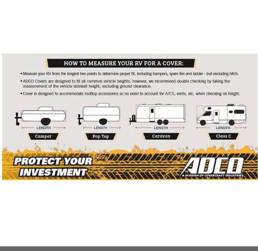 Caravan Cover 400-06520 24Ft to 26Ft ADCO 4 Layer UV Stabilized
