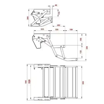 Double Manual Bolt on Caravan Step