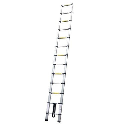 Silver 3.8m Portable Telescopic Ladder with Carry Bag - Everything Caravans