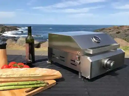 Smiths BBQ 304 Stainless Steel with Flame Failure - Black