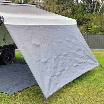 Cgear Grey Awning Privacy Screens 1.8M or 6Ft High Suits Fiamma Thule 10ft 4.5mm