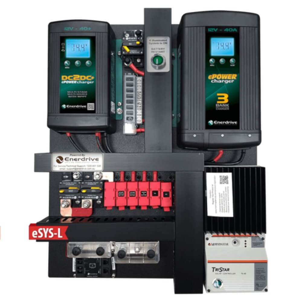 Enerdrive eSYS-L Pre-Wired Power System for Caravan, 4WD Canopy & Camper