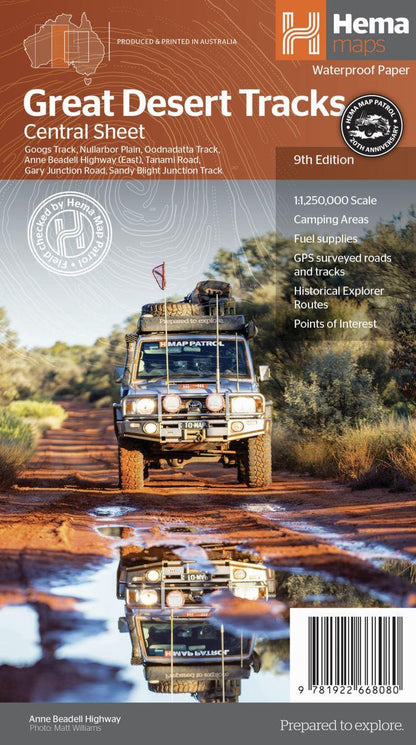 Hema Great Desert Tracks Central Sheet - Everything Caravans