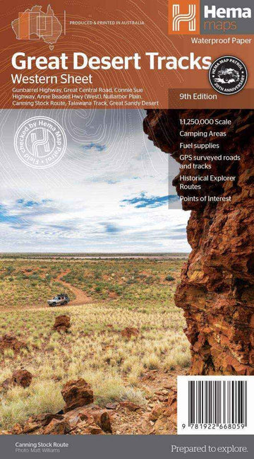 Hema Great Desert Tracks Western Sheet - Everything Caravans