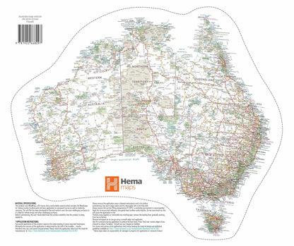 Hema Map of Australia Sticker - Large - Everything Caravans