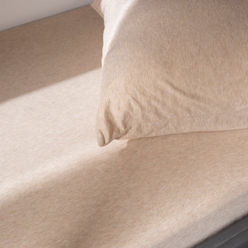 MeanderWild Jersey Cotton Fitted Bunk Sheets - Sand