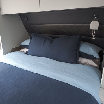 MeanderWild Into The Wild Linen Quilt Cover Set Queen - Coast