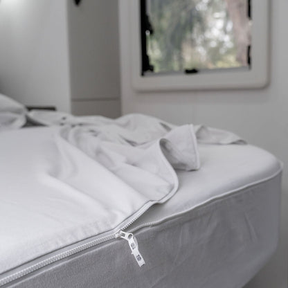 MeanderWild Flannelette Caravan Sheet Set Queen - Driftwood