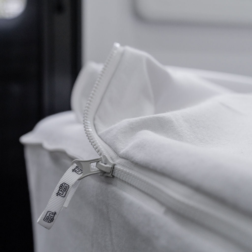 MeanderWild Flannelette Caravan Sheet Set Queen - Driftwood