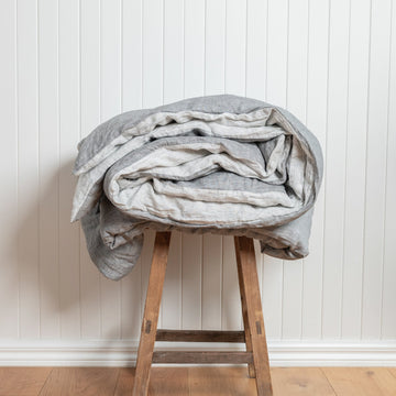 MeanderWild Into The Wild Linen Quilt Cover Set Queen - Pier