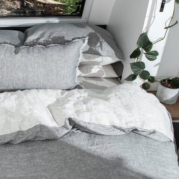 MeanderWild Into The Wild Linen Quilt Cover Set Queen - Pier