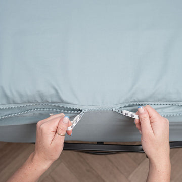 MeanderWild Cotton Sateen Caravan Double Sheet Set - Reef
