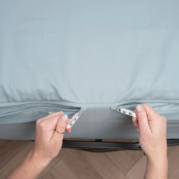 MeanderWild Cotton Sateen Caravan Double Sheet Set - Reef