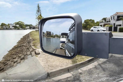 MSA Towing Mirror compatible with Ford Ranger Black - Everything Caravans