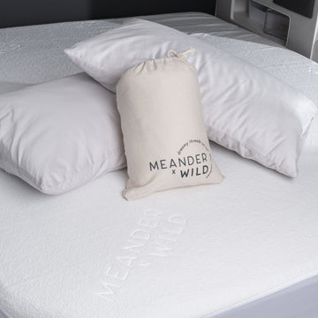MeanderWild Bamboo Waterproof Caravan Mattress Protector - Caravan Double Round End