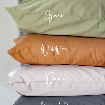MeanderWild Cotton Sateen Caravan Queen Sheet Set - Zip-Together Design (Rounded Foot End) - Gum