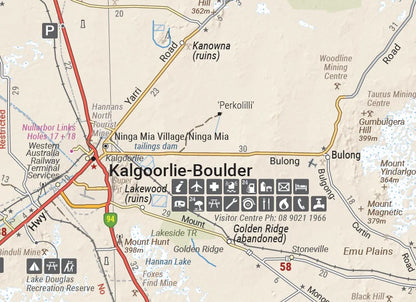 Hema Nullarbor Plain - Western Map - Kalgoorlie to Border Village - Everything Caravans
