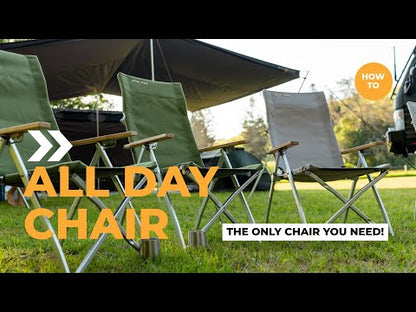 Stratus Outdoors ALL-DAY Reclining Camp Chair - Stone