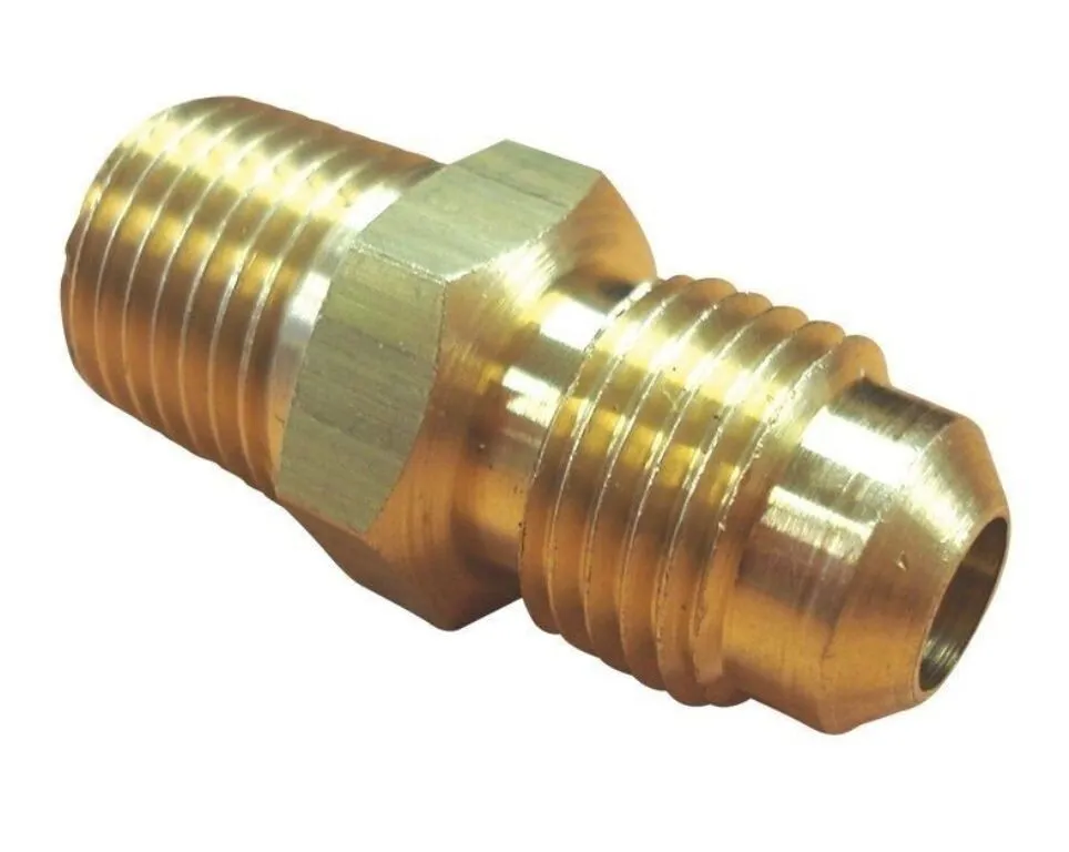 Brass Gas fitting 5-16 Flare  Union for 3-8 Tapered Thread-712