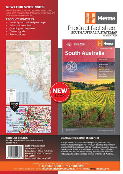 Hema South Australia State Map - Everything Caravans