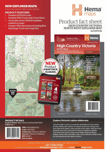 Hema The Victorian High Country - North Western Map - Everything Caravans