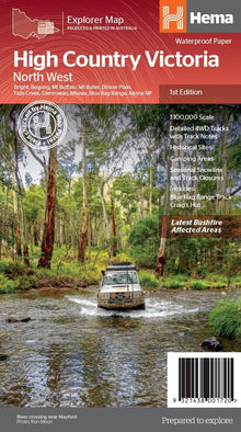 Hema The Victorian High Country - North Western Map - Everything Caravans