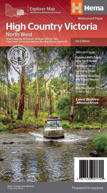Hema The Victorian High Country - North Western Map - Everything Caravans