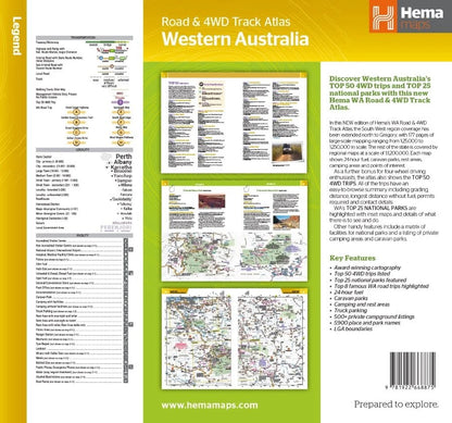 Hema Western Australia Road and 4WD Track Atlas - Everything Caravans