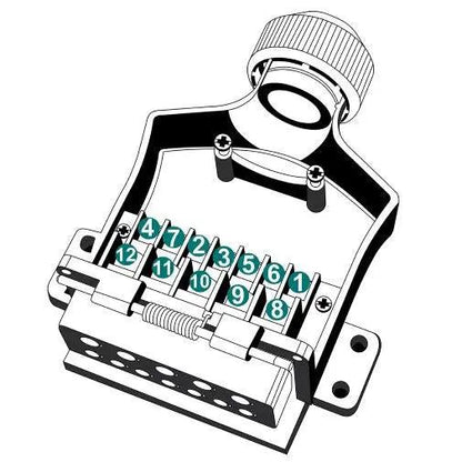 12 Pin Female Trailer Socket Non-Lead Alloy - Everything Caravans