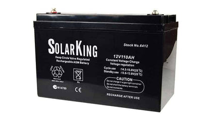 12volt 110 amp AGM Deep Cycle Battery for Caravan Solar Motorhome Off Grid - Everything Caravans