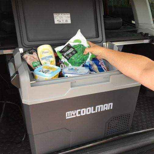 MyCoolman 47L Portable Fridge Freezer fits 56 Cans with Variable Speed Compressor - Everything Caravans