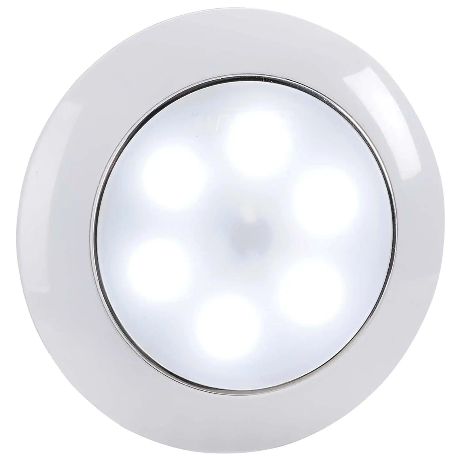 75mm 12v Saturn Lamp Dual Colour Led interior Lamp with touch Switch (White/Red) - Everything Caravans